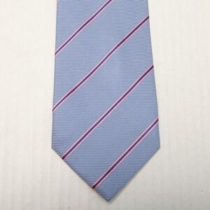Charles Tyrwhitt Tie Mens One Size Blue Pink Striped Silk Repp Necktie Classic